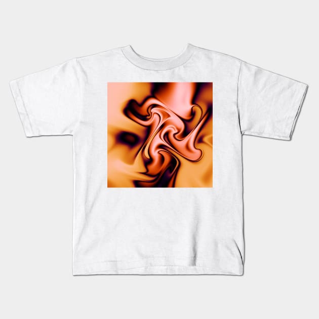 Caramel waves Kids T-Shirt by krinichnaya